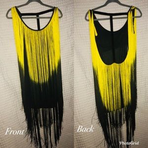 Specialty mini dress with fringes